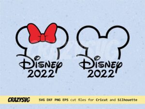 Mickey and Minnie outline SVG Disney 2022 SVG