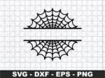 Monogram Cut File Spiderweb Split Name Frame SVG cut file