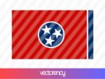 Tennessee State Flag SVG Cut File Cricut file