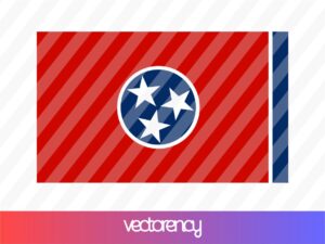 Tennessee State Flag SVG Cut File Cricut file