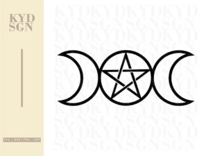 Triple Moon Pentagram SVG cricut