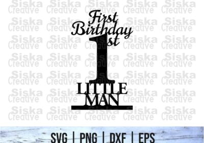 first birthday 1st little man cake topper Vectorency First Birthday 1st Little Man Cake Topper