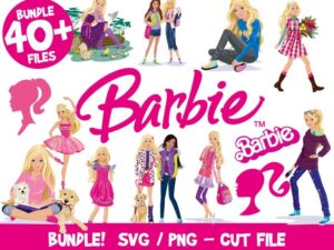 Barbie Bundle, Barbie Files For Cricut, Barbie vector, Barbie logo svg, Barbie svg, Barbie silhouette, doll svg, Barbie eps Bestseller