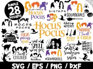 Hocus Pocus SVG Bundle, Sanderson Sisters Shirt, SVG, Halloween SVG, Hocus Pocus Vectors, Halloween Shirt, Svg, Eps, Hocus Pocus Cricut