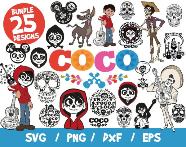 Coco Svg Bundle Coco Vector Coco Cricut Coco T Shirt Halloween Svg Coco Cut File Coco 8009