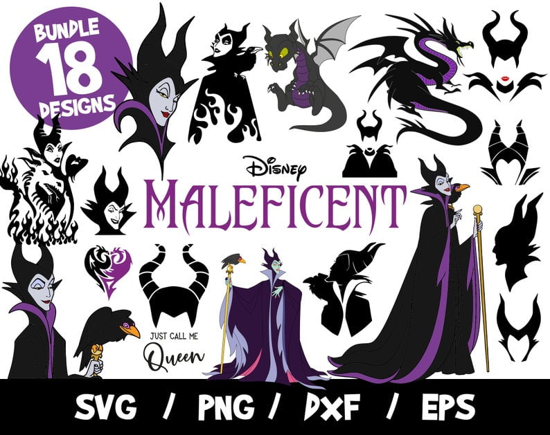 Maleficent SVG Bundle, Halloween SVG, Disney Villain SVG, Maleficent