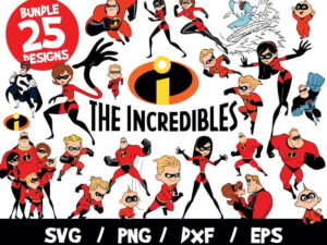 The Incredibles SVG Bundle, The Incredibles Bundle SVG, Disney SVG, Incredibles Cricut, Incredibles Silhouette, Layered, Incredibles Clipart