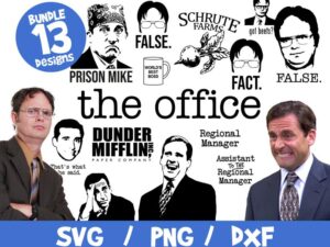 The Office SVG 55 Files Bundle, The Office Bundle SVG, The Office Cricut Silhouette, Dunder Mifflin, Schrute Farms Cut File, Michael Scott