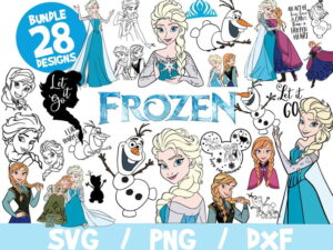 Frozen SVG Bundle, Frozen Bundle SVG, Disney SVG, Frozen Cricut, Frozen Silhouette, Frozen Svg, Disney Svg, Frozen 2, Elsa Svg, Olaf Dxf