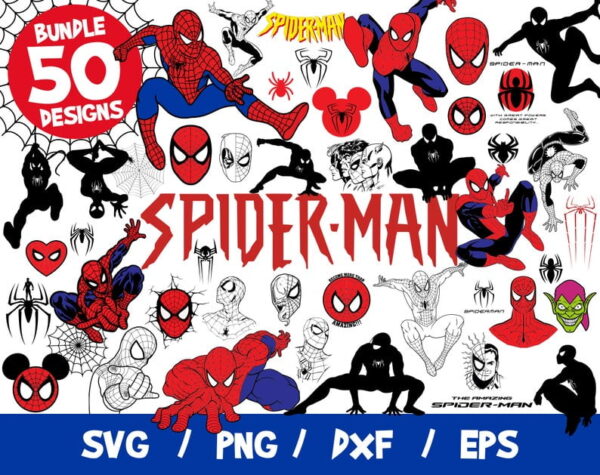 Spiderman Vectors, Spiderman Svg, Marvel Cricut, Spiderman Cutting, Spiderman Bundle, Vinyl, Png, Clipart, The Amazing Spiderman, Superhero