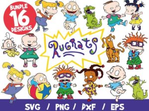 Rugrats Bundle, Rugrats SVG ClipArt Rugrats Vector Rugrats PNG DXF, Eps, Vinyl, Rugrats Cricut, Tommy, Chuckie, Nickelodeon Svg