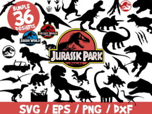 Jurassic Park SVG Bundle, Jurassic Park Bundle SVG, Jurassic Park SVG, Dinosaur Cricut, DinosaurSilhouette, Dinosaur Svg, Dinosaur Cut File