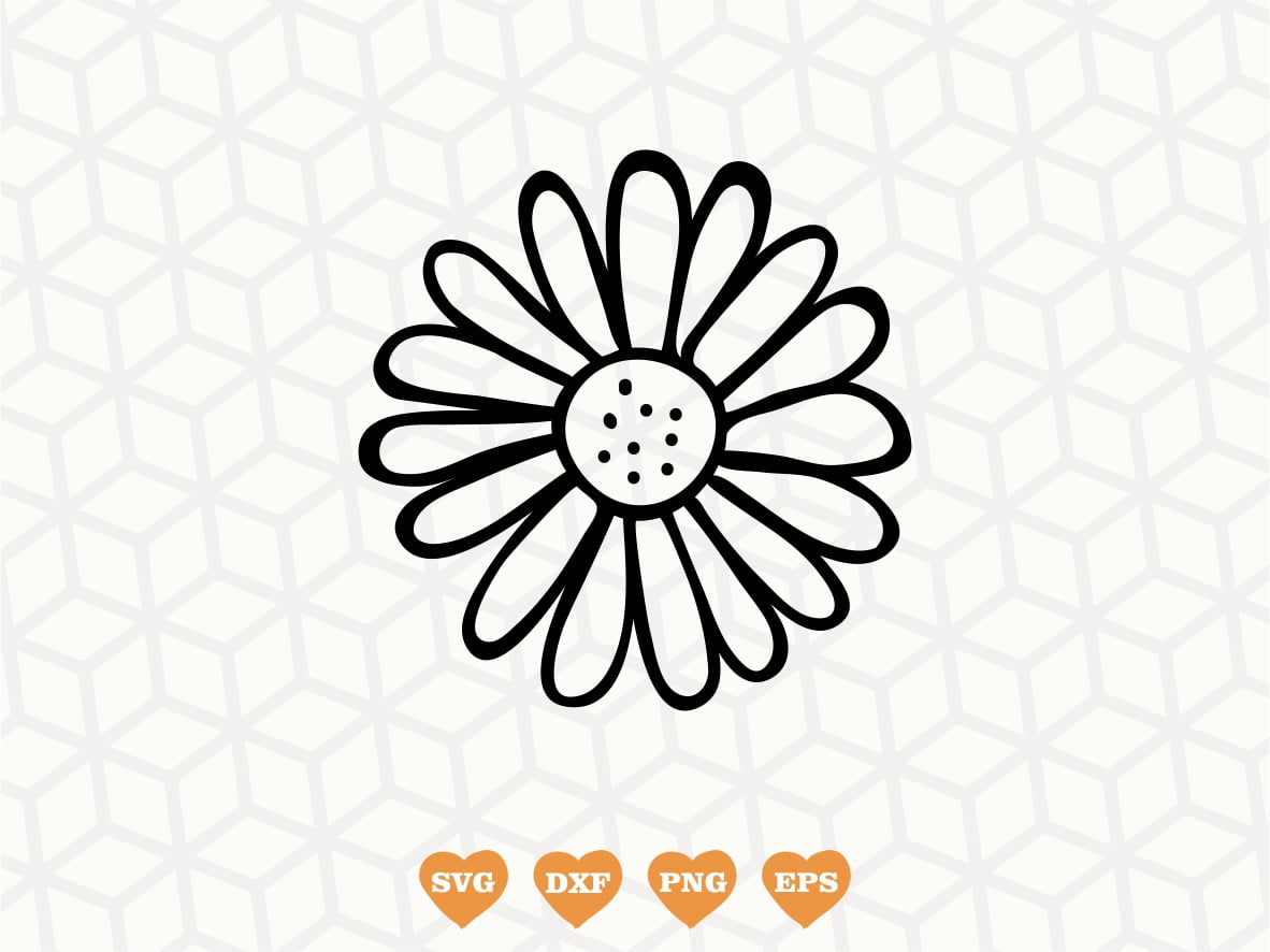Sunflower SVG | Cute Flower Clipart | Sun Flower Outline Vector ...