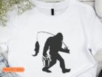Bigfoot T-Shirt Design Download Fishing Svg cricut Files tote bag ideas
