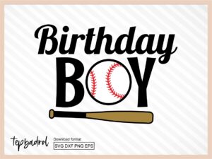 Birthday boy baseball lovers svg