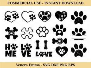 Dog Cat Paw SVG