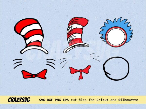 Dr Seuss SVG Monogram Seuss Clipart EPS Vector