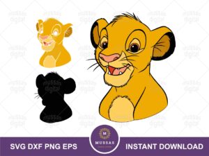 Lion King Simba SVG Layered