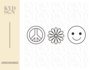 Peace Flower and Happiness Daisy Clipart Smile SVG