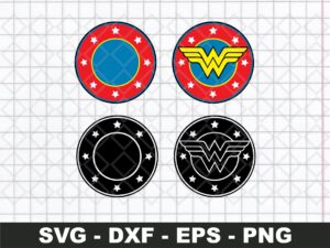 Wonder Woman shield SVG
