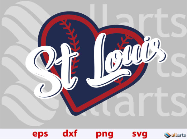 banner ALLARTS st louis 1 Vectorency Baseball St. Louis Cardinals SVG, St. Louis baseball heart svg, St. Louis heart png, sublimation file, cut American baseball heart file to cut, St. Louis heart silhouette, instant download.