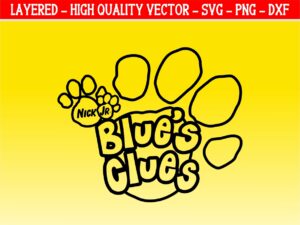 blues clues svg logo outline black