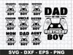 Birthday Boy Svg, Birthday Family Pack Video Game Level 9 SVG