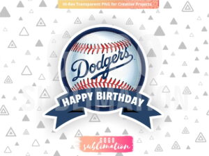 Dodgers Birthday Cake Topper PNG Easy Cut and Print