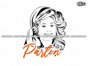 Dolly Parton SVG Hand Drawn Country Music Singer
