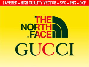 Fashion Brand Logo Parody The North Face Gucci SVG