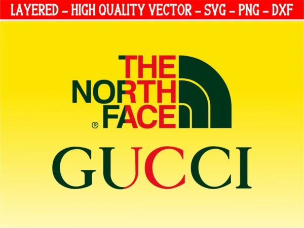 The North Face Gucci SVG, Gucci The North Face Svg, The North Face svg, The  North Face Logo svg