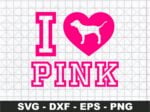 I Love Pink Clipart SVG Cut Files for Cricut