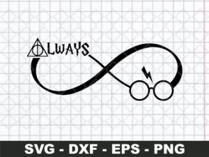Infinity Always Harry Potter Hogwarts SVG file