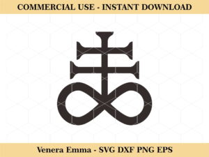 Leviathan cross svg, cut file Satan Cross Emblem, Sulfur Sign Sigil