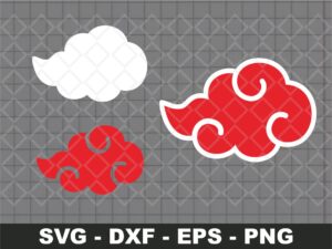 Naruto Cloud SVG Layered
