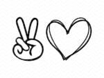 Peace and Love Symbol Svg Peace Love Clipart