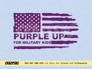 Purple up for Military Kids, month of the military child svg