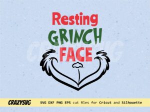 Resting Grinch Face SVG grinch PNG