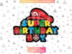 Super Mario Birthday Cake Topper PNG