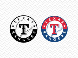 Texas Rangers Clipart Black and White Rangers SVG