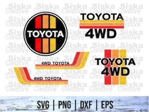 Toyota Japanese Vintage PNG SVG for Sticker