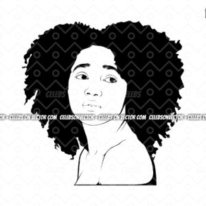 afro black svg afro woman clipart