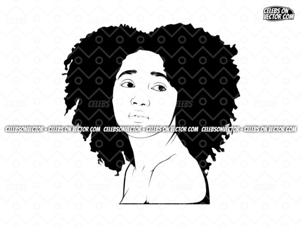 afro black svg afro woman clipart