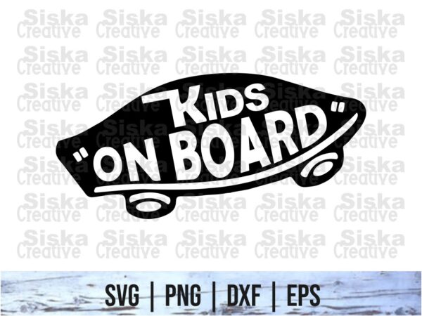 funny car decals SVG kids on board cut file