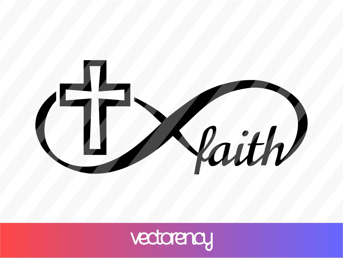 Infinity Faith Cross Svg Clipart