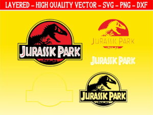 jurasic park logo svg layered
