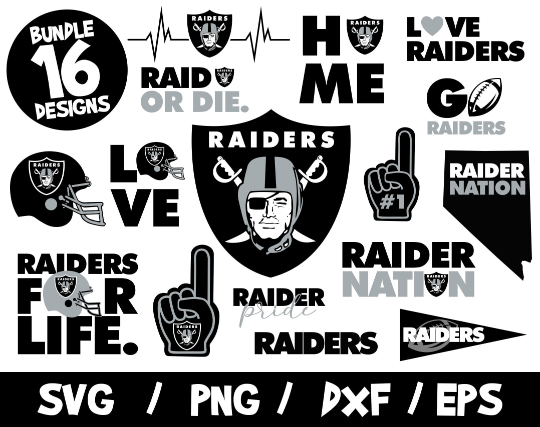 Raiders SVG Bundle, Las Vegas Raiders, NFL Team SVG, Raider Nation ...