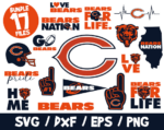 Bears SVG Bundle, Chicago Bears Svg, NFL Team SVG, Bears Nation Shirt, Bears Cricut, Bears For Life Svg, Bears Helmet, Bears Logo, Heartbeat