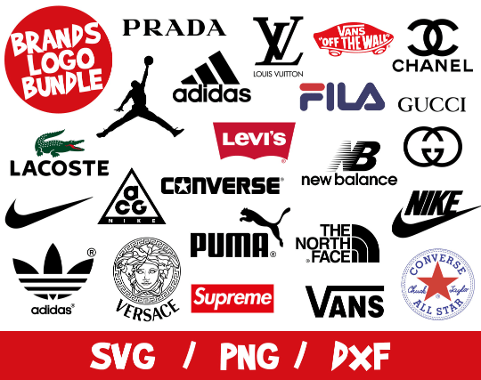 Fashion Brands Logo Bundle, Brand Logo SVG , Brand Logo Cricut, Silhouette,  Cut File, Nike Vector, Louis Vuitton, Jordan, Supreme, Chanel