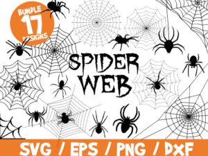 Spiderweb SVG Bundle, Spider Halloween SVG, Halloween SVG, Halloween Decor, Spider Web Vector, Spiderweb Vectors, Dxf, Cut File, Cricut